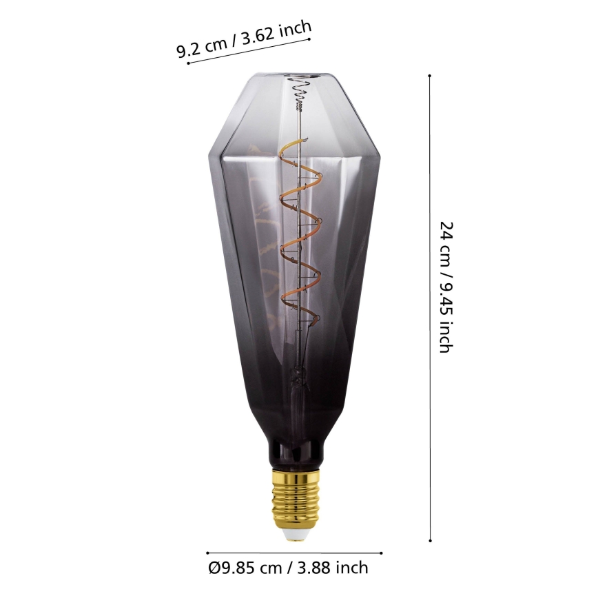 Prigušivačka LED žarulja VINTAGE E27/4W/230V 1800K zadimljena - Eglo 110238
