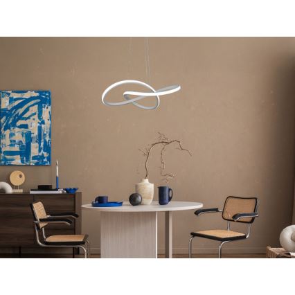LED luster na sajli s prigušivanjem LED/65W/230V 3000-6500K Ø 49 cm + daljinski upravljač