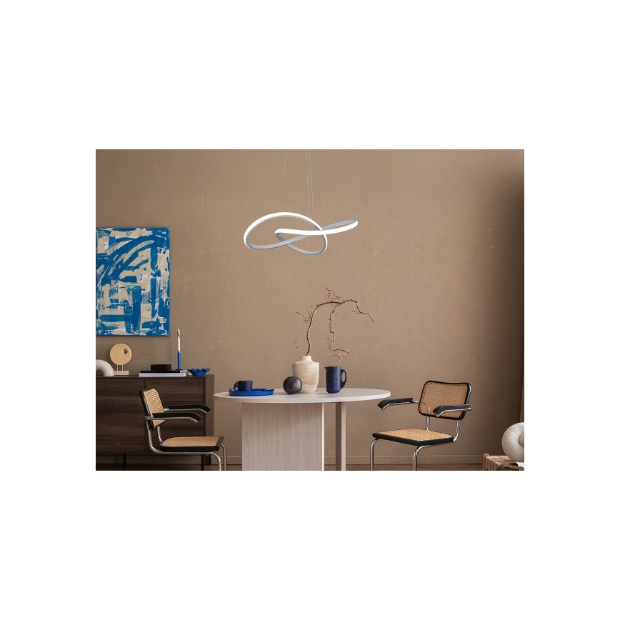 LED luster na sajli s prigušivanjem LED/65W/230V 3000-6500K Ø 49 cm + daljinski upravljač