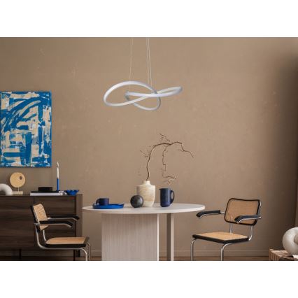 LED luster na sajli s prigušivanjem LED/65W/230V 3000-6500K Ø 49 cm + daljinski upravljač