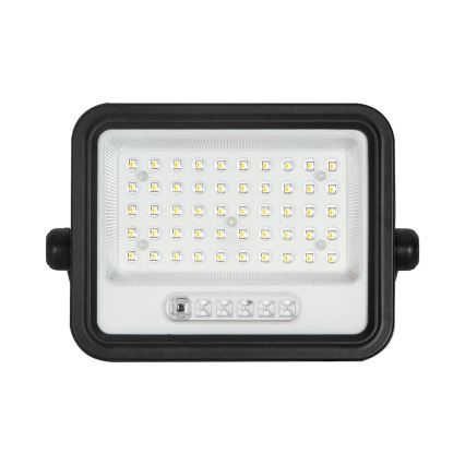 LED prigušivi solarni reflektor LED/100W/3,2V 2000-8000K IP65 5000 mAh crni + daljinski upravljač