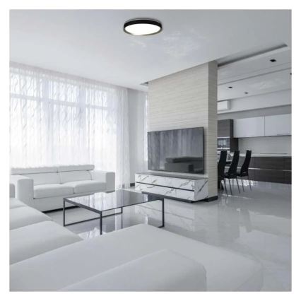 LED stropno svjetlo s prigušivanjem ILVI LED/45W/230V 2700-6500K Ø 50 cm crna/mesing + daljinski upravljač