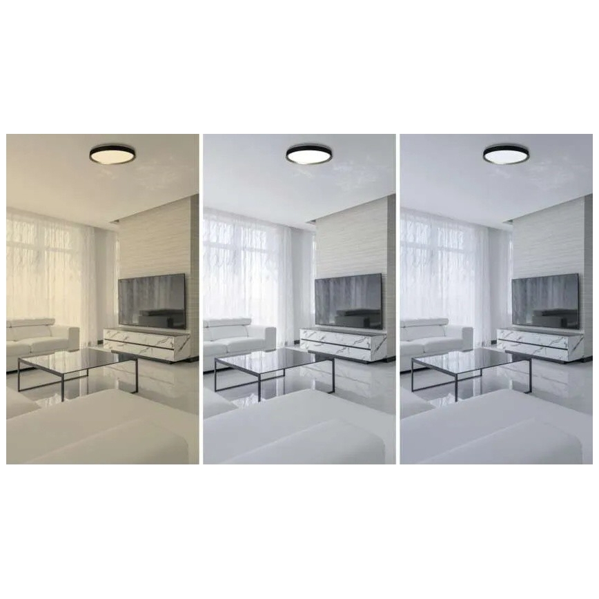 LED stropno svjetlo s prigušivanjem ILVI LED/45W/230V 2700-6500K Ø 50 cm crna/mesing + daljinski upravljač