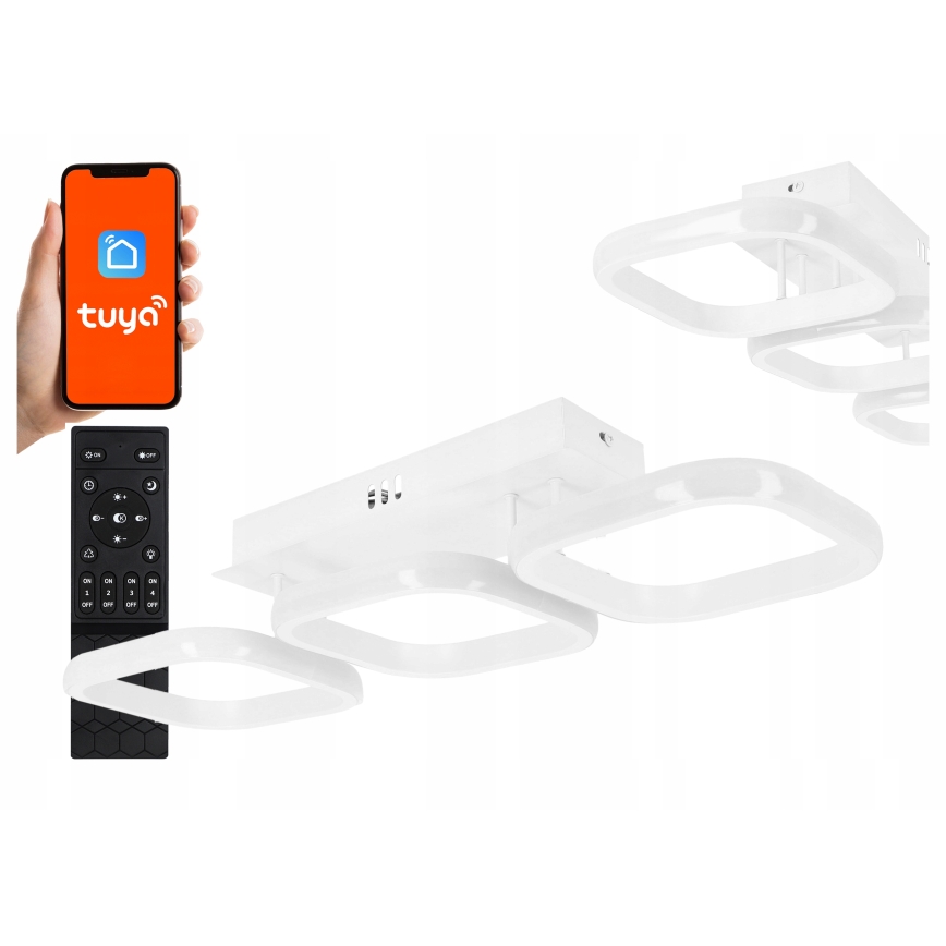 LED stropna svjetiljka s mogućnošću prigušivanja 33W/230V 3000-6500K bijela Wi-Fi Tuya + daljinski upravljač