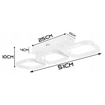 LED stropna svjetiljka s mogućnošću prigušivanja 33W/230V 3000-6500K bijela Wi-Fi Tuya + daljinski upravljač