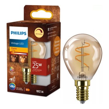Prigušljiva LED žarulja VINTAGE Philips P45 E14/3,1W/230V 2200K