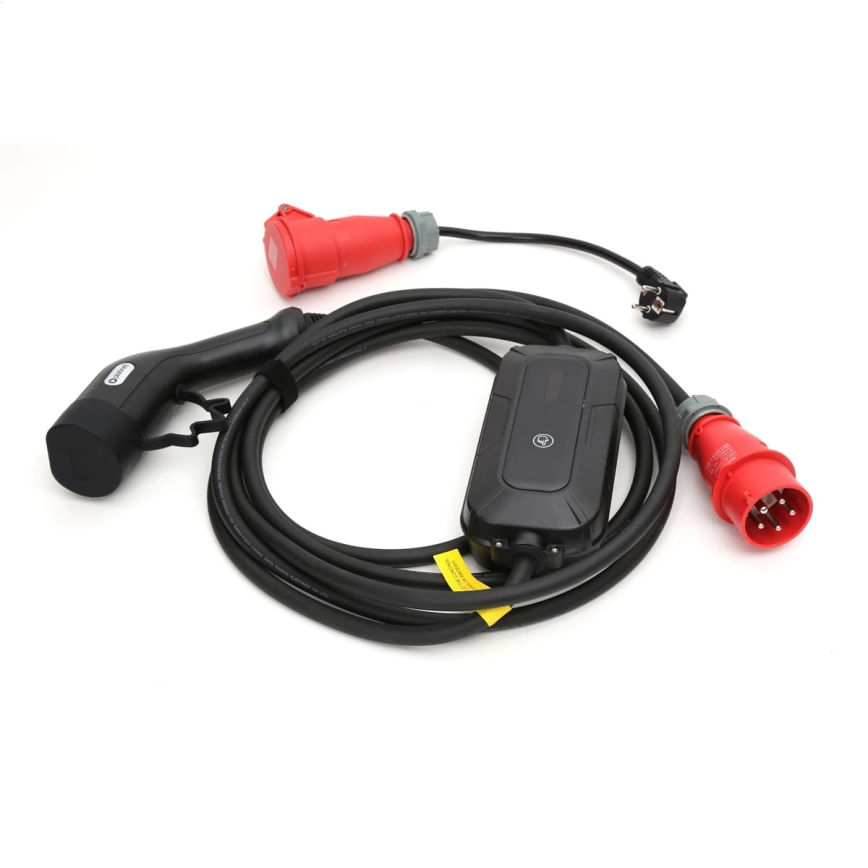 Prijenosna stanica za punjenje električnih vozila EV/PHEV — AC Type 2, 32 A/400 V, 22 kW, IP55, 5 m + adapter 230 V, 3,7 kW + torba za nošenje