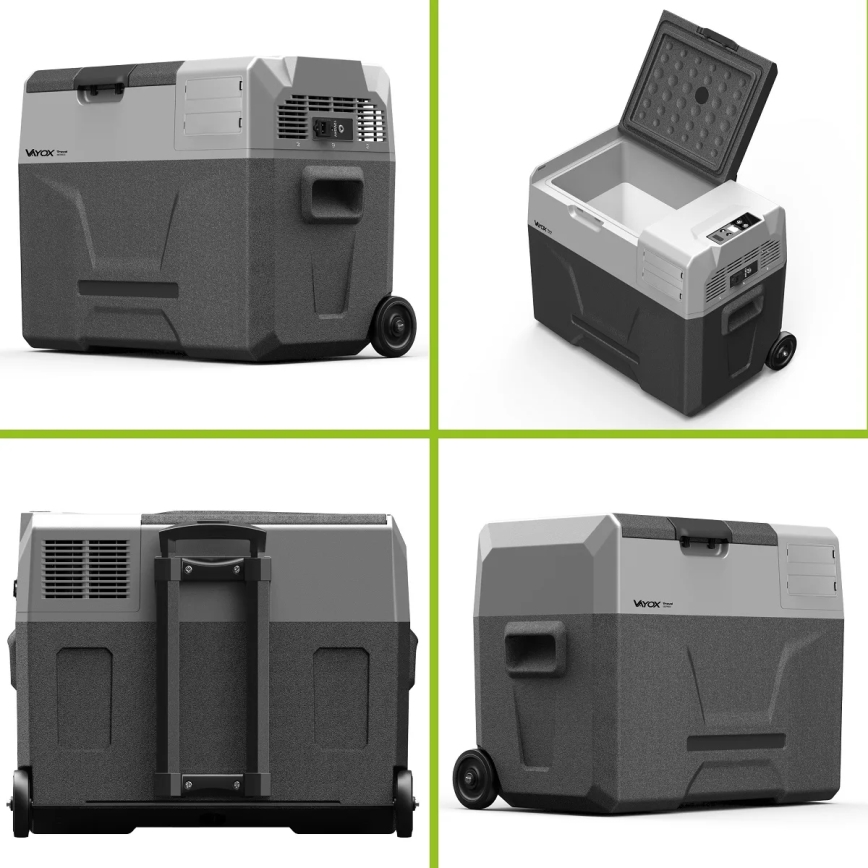 Prijenosni auto hladnjak s LCD zaslonom 40 l 230V/12V/24V crni