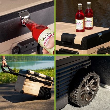 Prijenosni autohladnjak s LCD zaslonom 39 l 230V/12V/24V smeđa