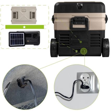 Prijenosni autohladnjak s LCD zaslonom 39 l 230V/12V/24V smeđa