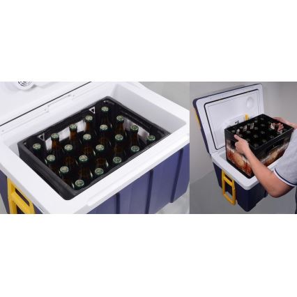 Prijenosni hladnjak na kotačima 60W/230/12V 50 l plava/žuta