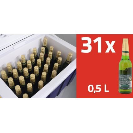 Prijenosni hladnjak na kotačima 60W/230/12V 50 l plava/žuta