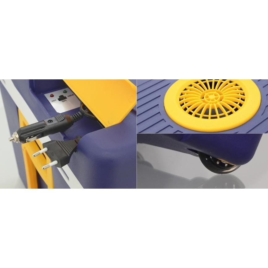 Prijenosni hladnjak na kotačima 60W/230/12V 50 l plava/žuta