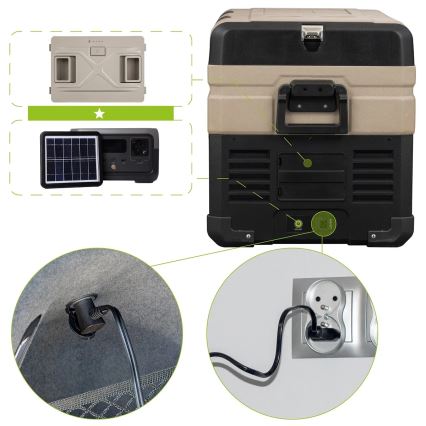 Prijenosni hladnjak s LCD zaslonom 39 l 230V/12V/24V smeđa