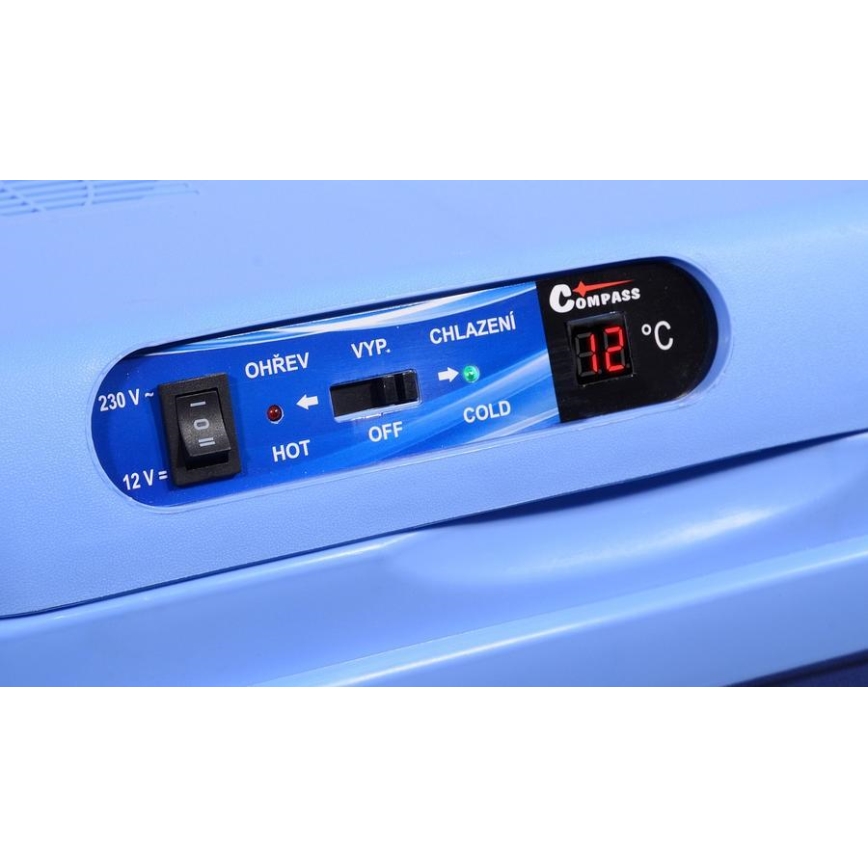 Prijenosni hladnjak s zaslonom 48W/230/12V 25 l plavi