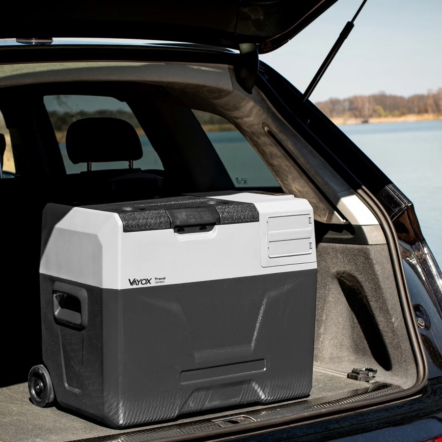 Prijenosni hladnjak za automobil s LCD zaslonom 40 l 230V/12V/24V crna