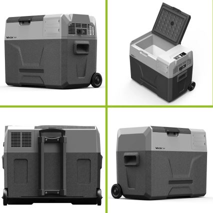 Prijenosni hladnjak za automobil s LCD zaslonom 40 l 230V/12V/24V crna