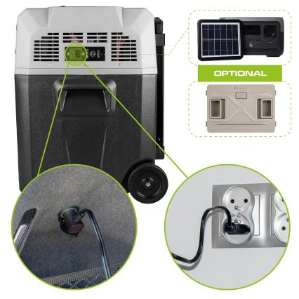 Prijenosni hladnjak za automobil s LCD zaslonom 40 l 230V/12V/24V crna