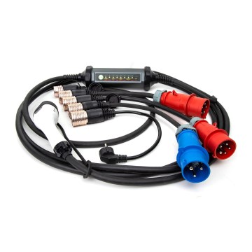 Prijenosni punjač za električne automobile s 4 adaptera Type 2 32A/480V 22kW 7m IP67