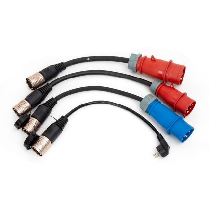 Prijenosni punjač za električne automobile s 4 adaptera Type 2 32A/480V 22kW 7m IP67