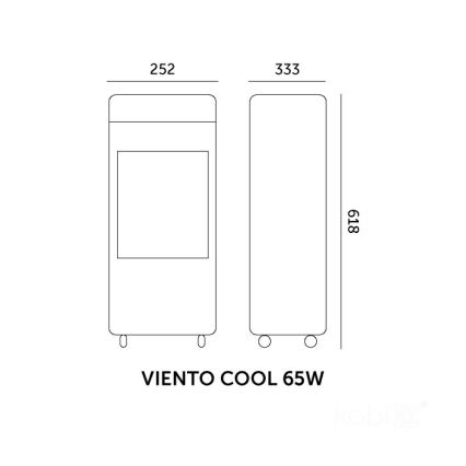 Prijenosni rashlađivač zraka VIENTO COOL 65W/230V bijela + daljinski upravljač