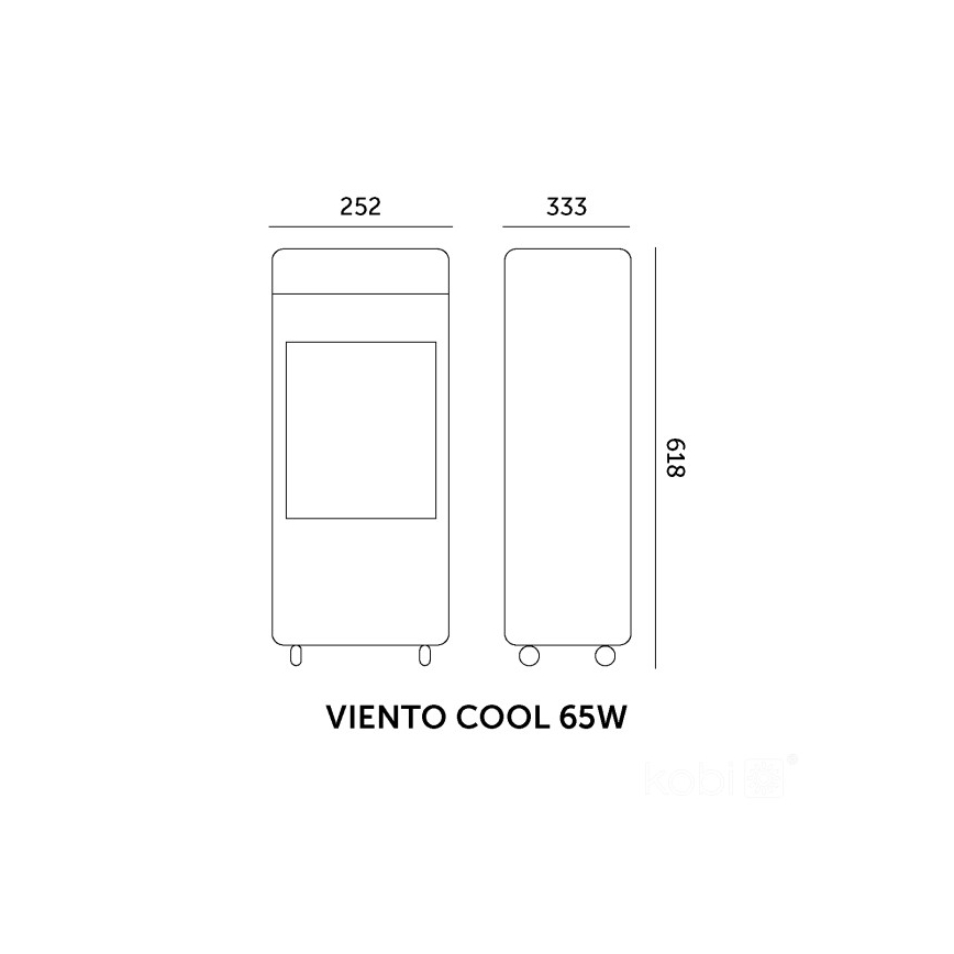 Prijenosni rashlađivač zraka VIENTO COOL 65W/230V bijela + daljinski upravljač