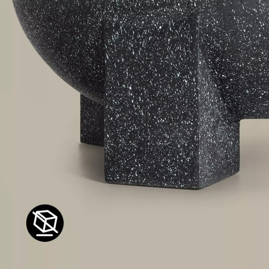 Prijenosno ognjište s rešetkom 74x30 cm, crna/tamna žula