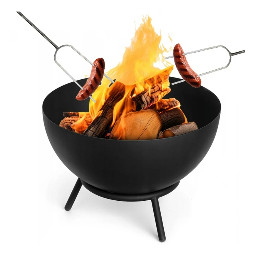 Prijenosno ognjište za drva 57x30 cm, crno