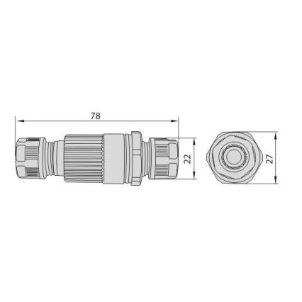 Priključni konektor 16A/250V IP68