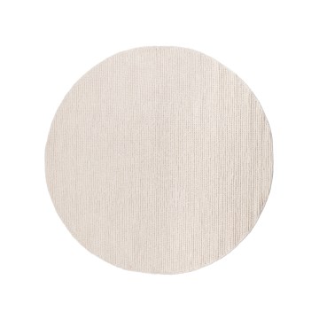Prirodni okrugli tepih FIR WOOL 160 cm 2600 g/m2 krem