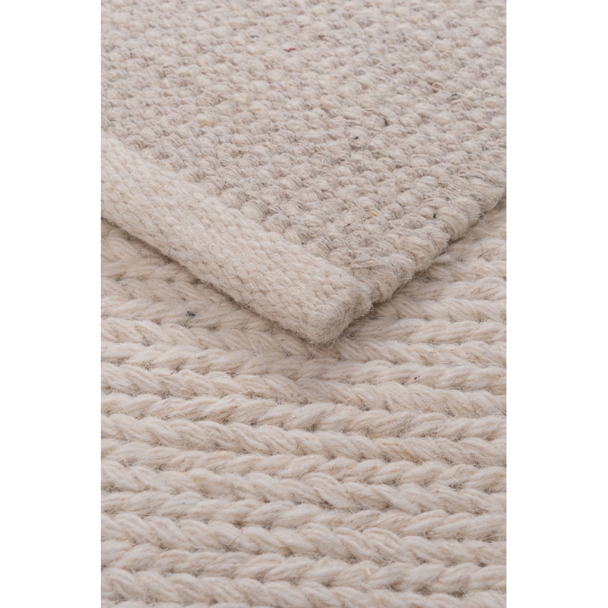 Prirodni tepih FIR WOOL 200x300 cm 2600 g/m2, krem boje
