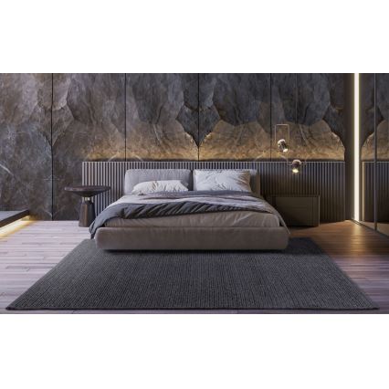 Prirodni tepih FIR WOOL 70x140 cm 2600 g/m2 antracit