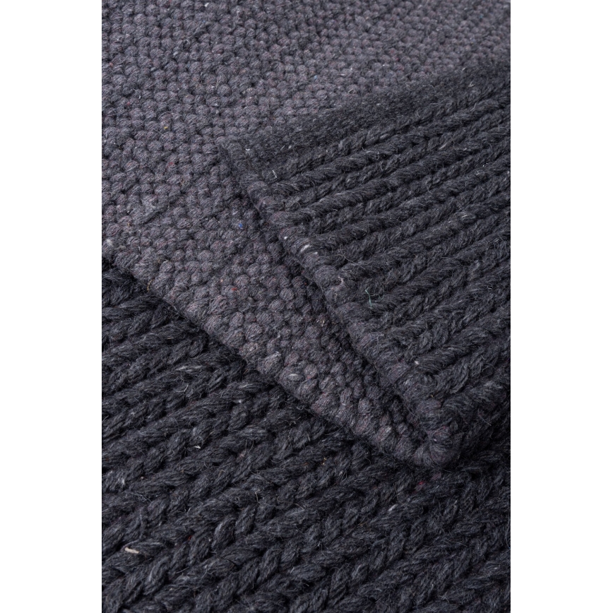 Prirodni tepih FIR WOOL 70x140 cm 2600 g/m2 antracit