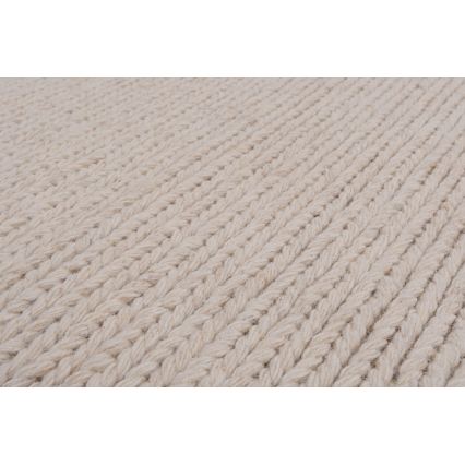 Prirodni vuneni tepih FIR WOOL 120x170 cm, 2600 g/m2, krem