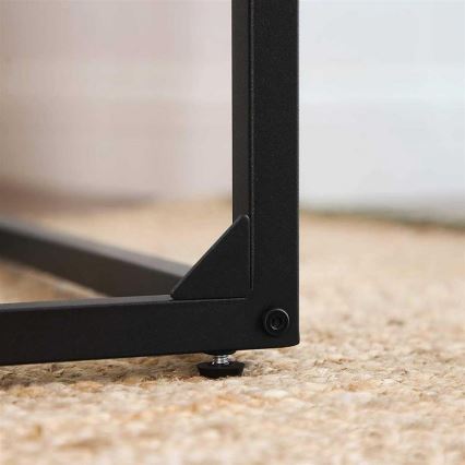 Priručni stolić ELDUR, smeđi/crni