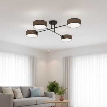 Prislonjen luster MAGA 4xE14/10W/230V smeđi