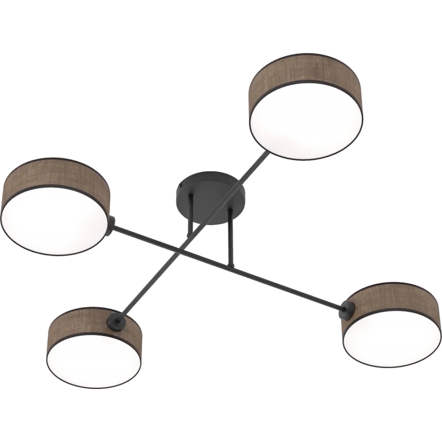 Prislonjen luster MAGA 4xE14/10W/230V smeđi