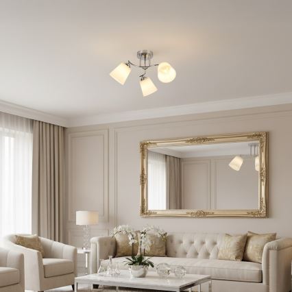 Prislonjen luster PAFOS 3xE27/15W/230V sjajni krom