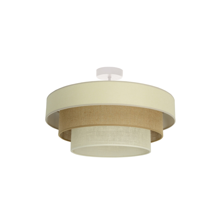 Prislonjen luster WENTA 1xE27/60W/230V Ø 50 cm bež/juta