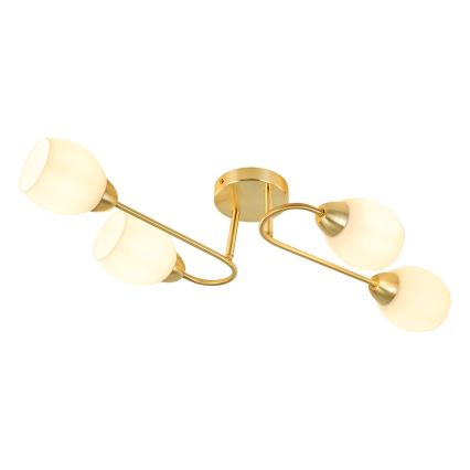 Prislonjen stropni luster KING 4xE27/15W/230V zlatni