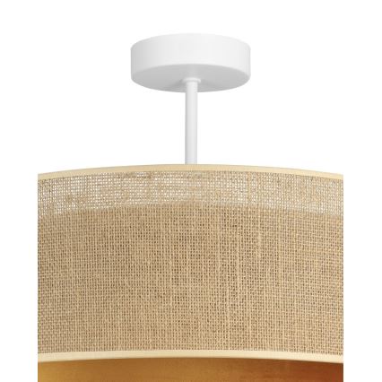 Prislonjena stropna svjetiljka SARTA 1xE27/60W/230V bakrena/juta