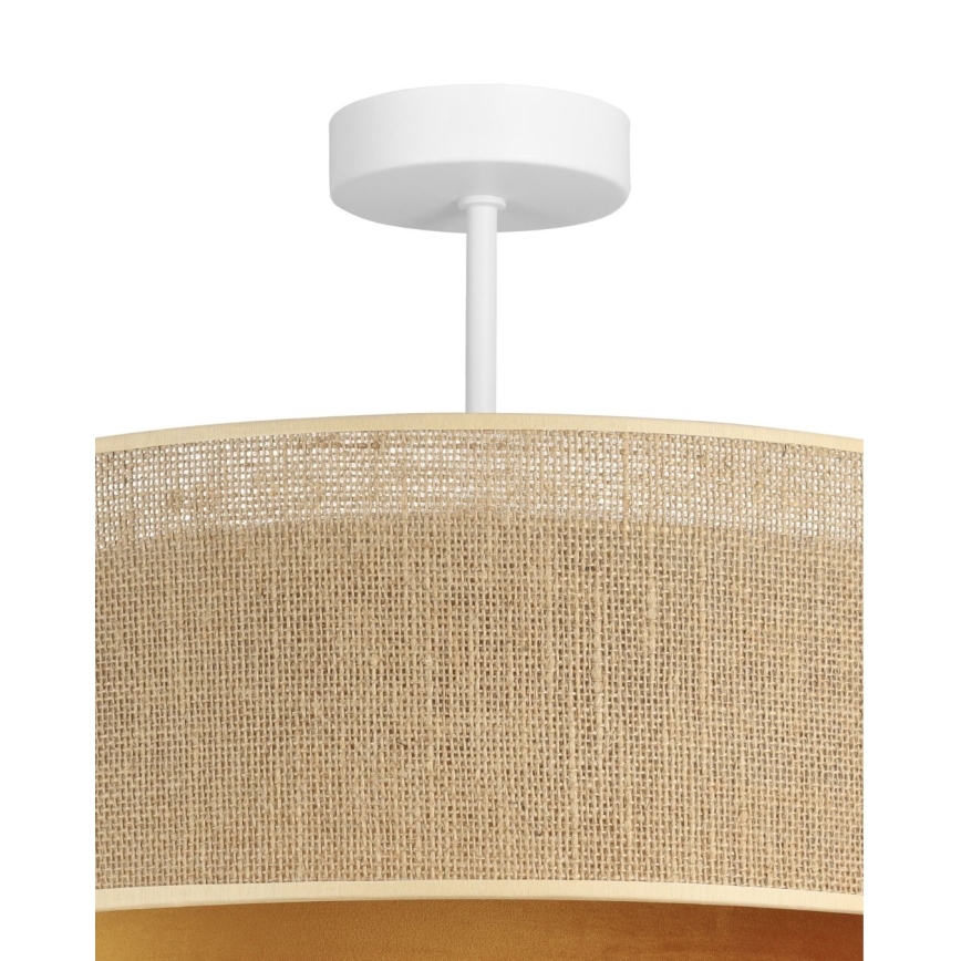 Prislonjena stropna svjetiljka SARTA 1xE27/60W/230V bakrena/juta