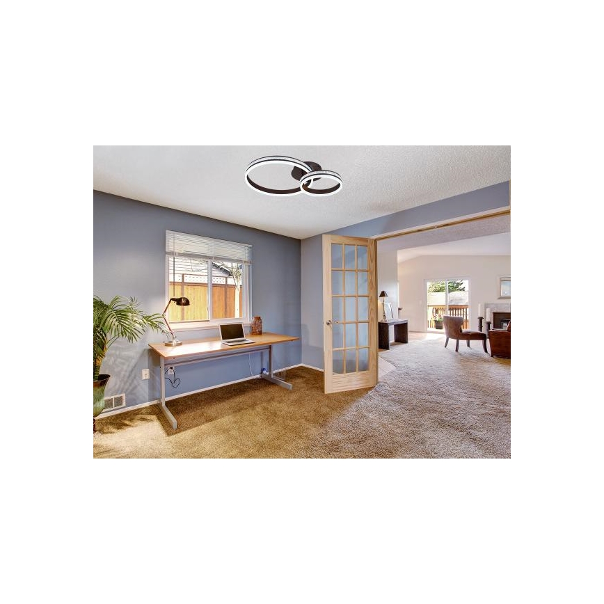 Prislonjeni LED luster s prigušivanjem LED/110W/230V 3000-6500K + daljinski upravljač