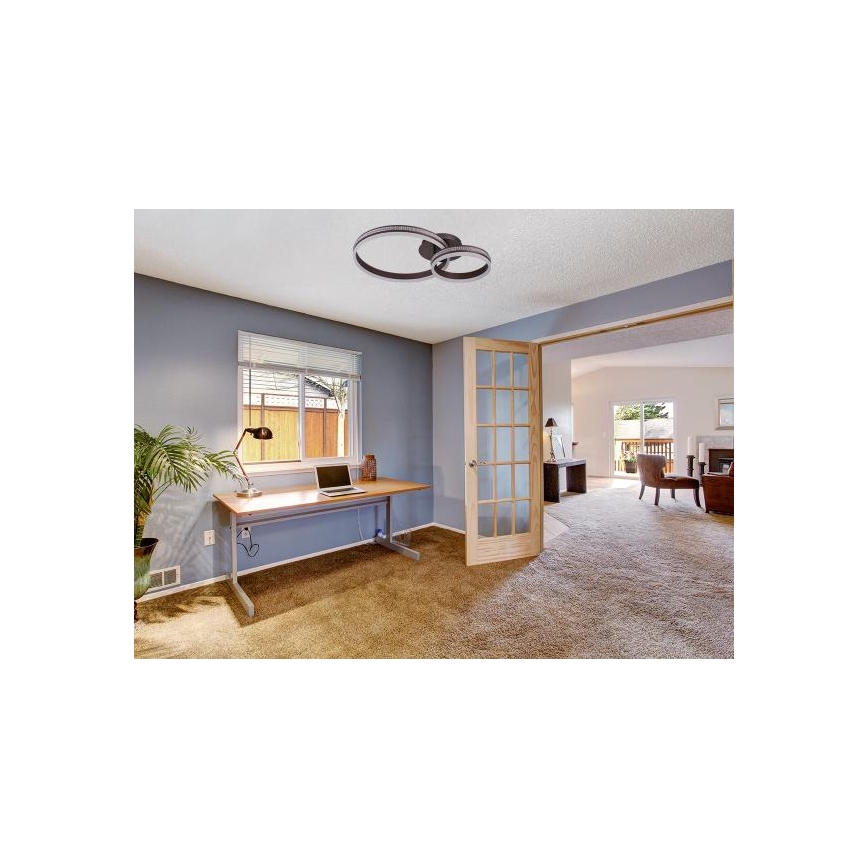 Prislonjeni LED luster s prigušivanjem LED/110W/230V 3000-6500K + daljinski upravljač