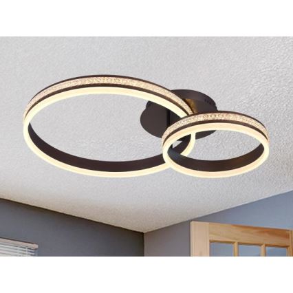 Prislonjeni LED luster s prigušivanjem LED/110W/230V 3000-6500K + daljinski upravljač