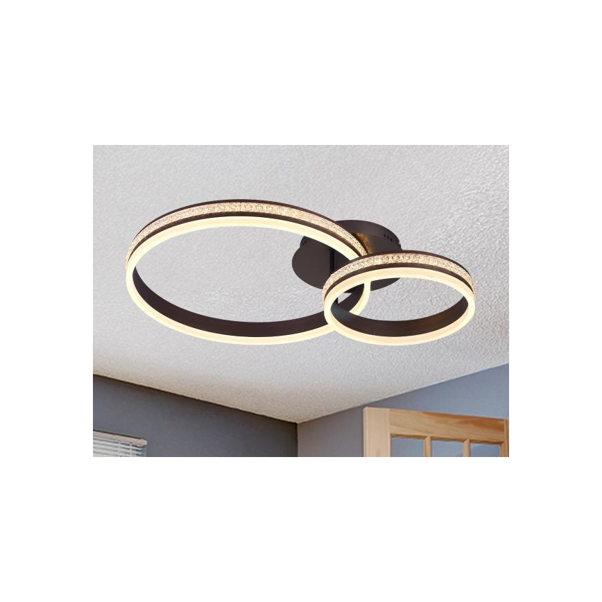 Prislonjeni LED luster s prigušivanjem LED/110W/230V 3000-6500K + daljinski upravljač