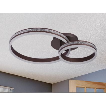 Prislonjeni LED luster s prigušivanjem LED/110W/230V 3000-6500K + daljinski upravljač