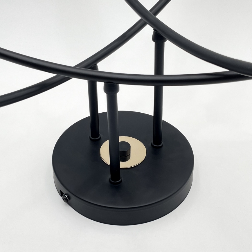 Prislonjeni luster ANYA 6xE27/15W/230V crno/zlatni