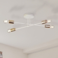 Prislonjeni luster CAMBRIDGE 4xE27/15W/230V mesing/bijela