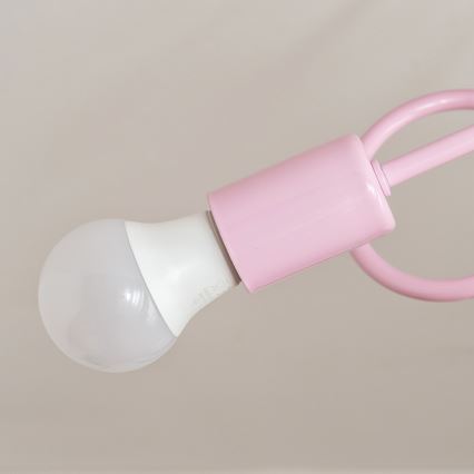 Prislonjeni luster OXFORD 2xE27/15W/230V ružičasti